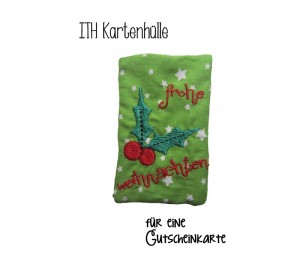 ITH Kartenhülle für Gutscheinkarten mit Motiv "Frohe Weihnachten"